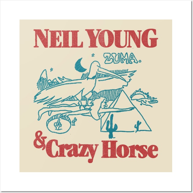 classic 70s  neil young & crazy horse fanmade Wall Art by psninetynine